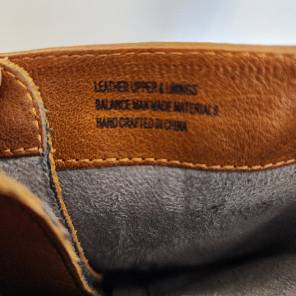 Brown Born Congac Leather Lace-Up Boots - Picture 7 of 11